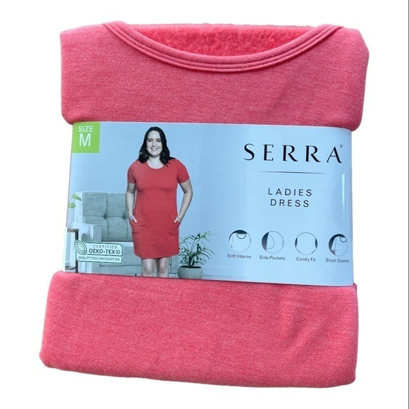 NWT SERRA Women Ladies Summer Shift Dress with pockets Size M - Picture 1 of 4